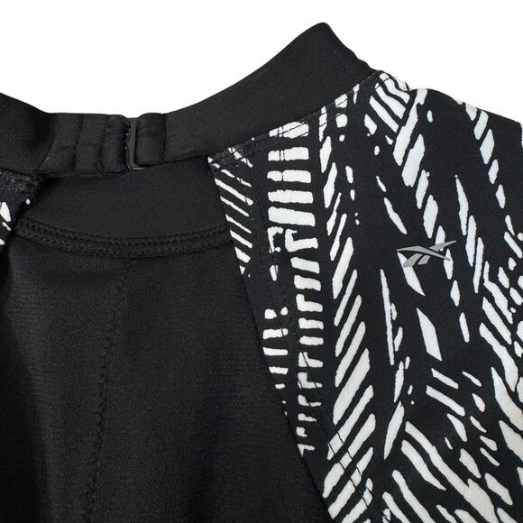 Reebok Small Swimsuit One-Piece Long Sleeves Padded High-Neck Lined Black New - Picture 4 of 10